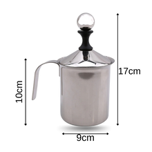 Carica l'immagine nel visualizzatore di Gallery, Montalatte manuale in acciaio inox 400ml - Ozerty
