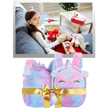 Carica l'immagine nel visualizzatore di Gallery, Zaino da ragazza con unicorno di peluche - Ozerty
