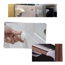 Carica l'immagine nel visualizzatore di Gallery, Confezione da 4 serrature magnetiche per armadietti di sicurezza per bambini
