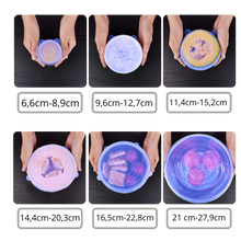 Carica l&#39;immagine nel visualizzatore di Gallery, 6 Pezzi Coperchi elasticizzati in silicone  - Ozerty
