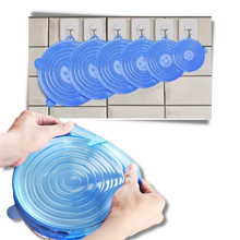 Carica l&#39;immagine nel visualizzatore di Gallery, 6 Pezzi Coperchi elasticizzati in silicone  - Ozerty
