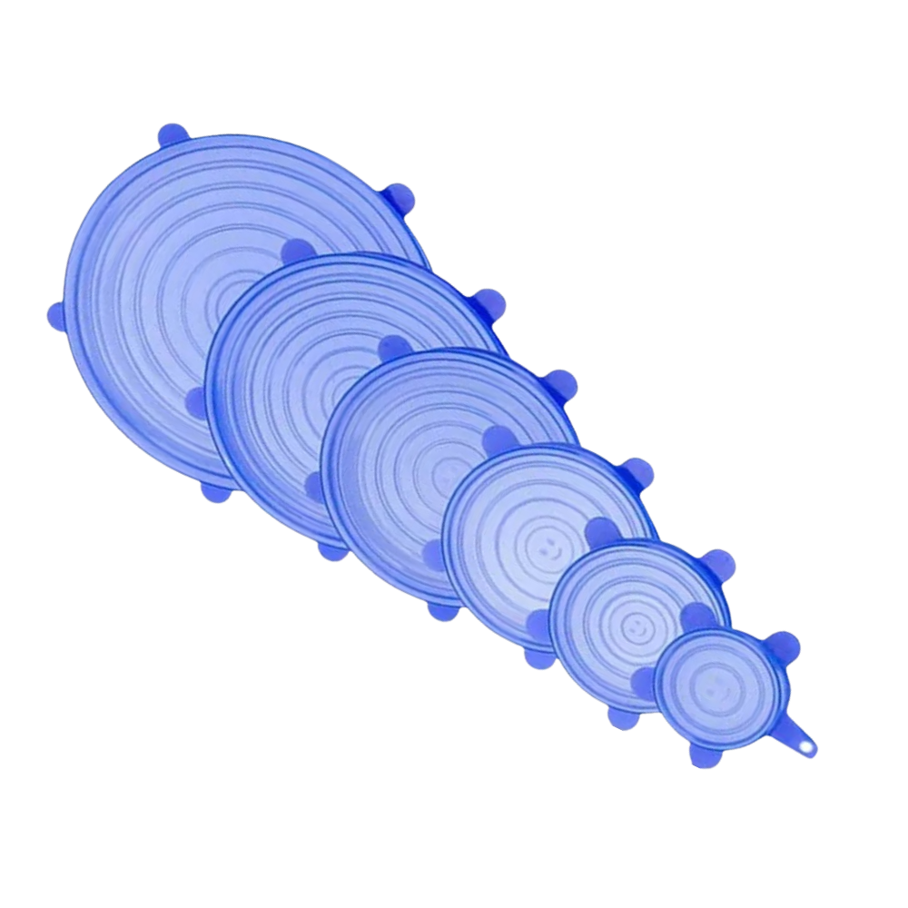 6 Pezzi Coperchi elasticizzati in silicone