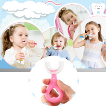 Carica l'immagine nel visualizzatore di Gallery, Spazzolino da denti a forma di U per bambini (confezione da 2) - Ozerty

