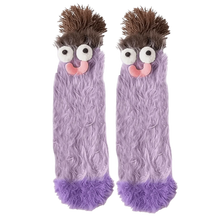 Carica l&#39;immagine nel visualizzatore di Gallery, Calzini divertenti in velluto corallo -Viola - Ozerty
