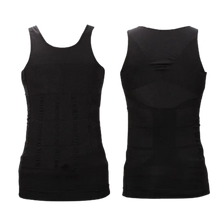 Carica l&#39;immagine nel visualizzatore di Gallery, Body Shaper dimagrante discreto da uomo -Nero/SNero/MNero/LNero/XLNero/XXL - Ozerty
