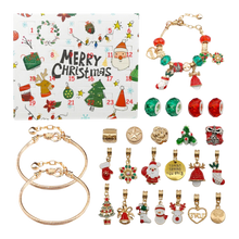 Carica l&#39;immagine nel visualizzatore di Gallery, Calendario dell&#39;Avvento 24 Giorni con Gioielli Fai-da-Te -Oro - Ozerty
