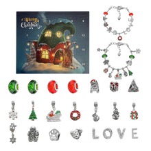 Carica l&#39;immagine nel visualizzatore di Gallery, Calendario dell&#39;Avvento 24 Giorni con Gioielli Fai-da-Te -Casa dei Puffi dell&#39;amore - Ozerty
