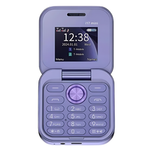Carica l'immagine nel visualizzatore di Gallery, Telefono cellulare pieghevole Dual Sim piccolo  -I17 Pro/Viola - Ozerty
