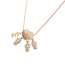 Carica l'immagine nel visualizzatore di Gallery, Elegante collana con charm per la mamma -3 Ragazze 1 Ragazzo - Ozerty

