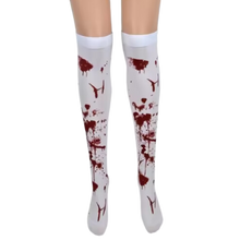 Carica l&#39;immagine nel visualizzatore di Gallery, Calze Compressori con Design Festivi per Halloween -Schizzi di sangue - Ozerty
