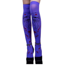 Carica l&#39;immagine nel visualizzatore di Gallery, Calze Compressori con Design Festivi per Halloween -Veleno viola - Ozerty
