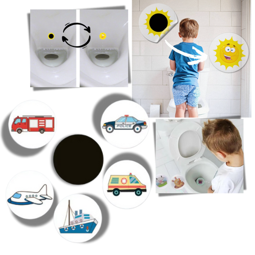 Adesivi per l'Educazione al Vasino Attivati dal Calore - Ozerty