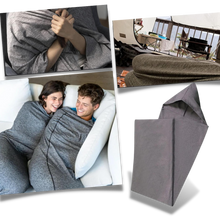 Carica l'immagine nel visualizzatore di Gallery, Coperta indossabile per dormire con cappuccio - Ozerty
