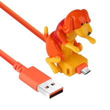 Carica l&#39;immagine nel visualizzatore di Gallery, Cavo di ricarica rapida con cane saltellante -Arancione/AndroidArancione/AppleArancione/Tipo C - Ozerty
