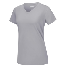 Carica l'immagine nel visualizzatore di Gallery, Maglia con scollo a V a raffreddamento istantaneo da donna -Grigio chiaro - Ozerty
