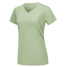 Carica l'immagine nel visualizzatore di Gallery, Maglia con scollo a V a raffreddamento istantaneo da donna -Verde chiaro - Ozerty
