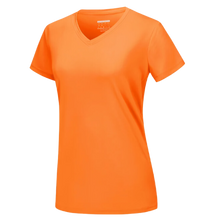 Carica l'immagine nel visualizzatore di Gallery, Maglia con scollo a V a raffreddamento istantaneo da donna -Arancione - Ozerty
