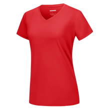 Carica l'immagine nel visualizzatore di Gallery, Maglia con scollo a V a raffreddamento istantaneo da donna -Rosso pomodoro - Ozerty
