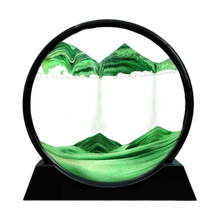 Carica l'immagine nel visualizzatore di Gallery, Quadro Ipnotico di Sabbia in Movimento -Verde con cornice nera/25 x 26 cm Verde con cornice nera/18 x 19 cm - Ozerty
