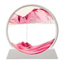 Carica l'immagine nel visualizzatore di Gallery, Quadro Ipnotico di Sabbia in Movimento -Rosa con cornice bianca/18 x 19 cmRosa con cornice bianca/25 x 26 cm  - Ozerty
