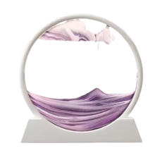 Carica l'immagine nel visualizzatore di Gallery, Quadro Ipnotico di Sabbia in Movimento -Viola con cornice bianca/18 x 19 cmViola con cornice bianca/25 x 26 cm  - Ozerty
