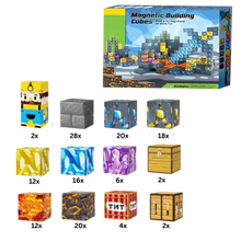 Carica l&#39;immagine nel visualizzatore di Gallery, Blocchi magnetici educativi di Minecraft -144 PCS - Ozerty
