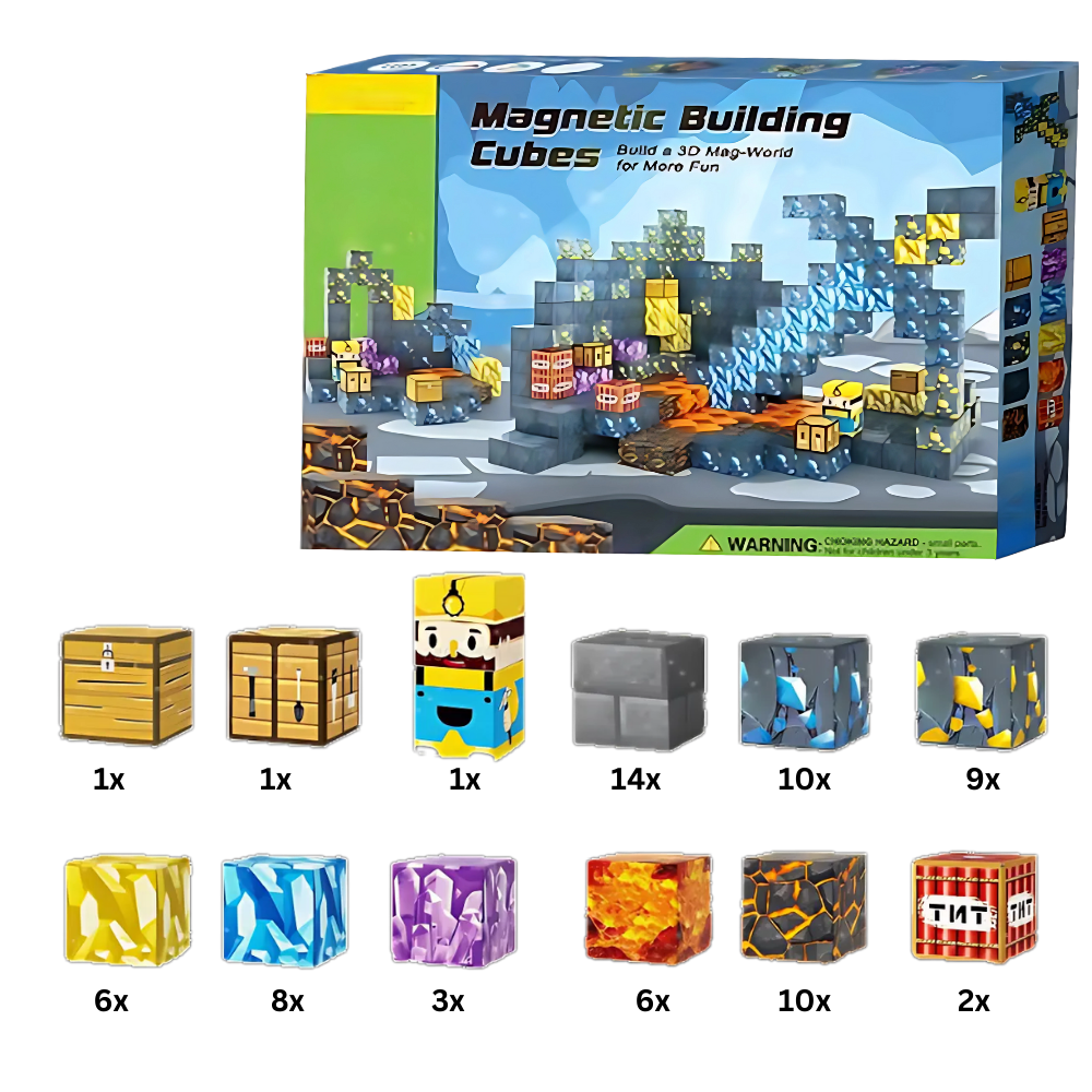 Blocchi magnetici educativi di Minecraft -72 PCS - Ozerty