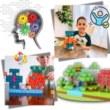 Carica l&#39;immagine nel visualizzatore di Gallery, Blocchi magnetici educativi di Minecraft - Ozerty
