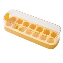 Carica l'immagine nel visualizzatore di Gallery, Vassoi per cubetti di ghiaccio in silicone antiaderente -Giallo/14 griglie - Ozerty
