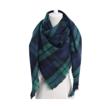 Carica l'immagine nel visualizzatore di Gallery, Sciarpa in cashmere a quadri effetto mohair -Berlino - Ozerty
