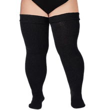Carica l&#39;immagine nel visualizzatore di Gallery, Calze alte da donna con punta rinforzata -Nero - Ozerty
