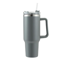 Carica l'immagine nel visualizzatore di Gallery, Tazza per auto di grande capacità con manico -Grigio scuro - Ozerty
