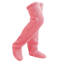 Carica l&#39;immagine nel visualizzatore di Gallery, Calzini lunghi riscaldanti e morbidi -Polvere di corallo - Ozerty
