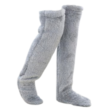 Carica l&#39;immagine nel visualizzatore di Gallery, Calzini lunghi riscaldanti e morbidi -Grigio chiaro - Ozerty
