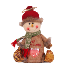 Carica l&#39;immagine nel visualizzatore di Gallery, Borsa Regalo Natalizia Riutilizzabile con Chiusura a Zip -Pupazzo di neve - Ozerty
